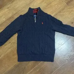 ラルフ ローレン ケーブルニット コットン クォータージップ セーター