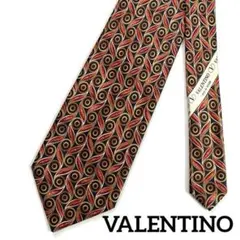 VALENTINO　ヴァレンティノ　ネクタイ　パターン柄　総柄　光沢