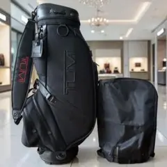 TUMI トゥミ キャディバッグ バリスティックナイロン　本革　黒　3Dロゴ