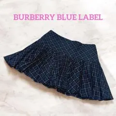 美品バーバリーブルーレーベル　ノバチェック　フレアプリーツスカート　y2k
