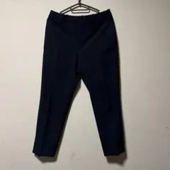 極美品　ユニクロ　メンズ　スマートアンクルパンツ　紺色　スラックス　ウールライク