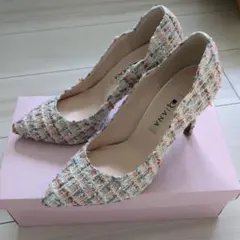 DIANA ツイード ハイヒールパンプス 23.0cm