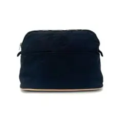 HERMES エルメス ボリード ポーチ MM ブラック キャンバス
