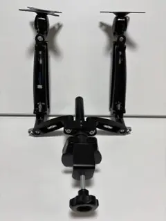 デュアルモニターアーム ブラック クランプ式