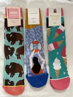 靴下3足セット 多色 デザイン