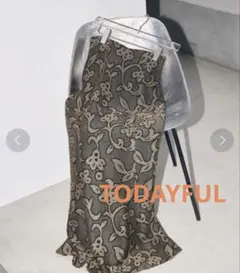 【新品】TODAYFUL ジャガードリーフペンシルスカート