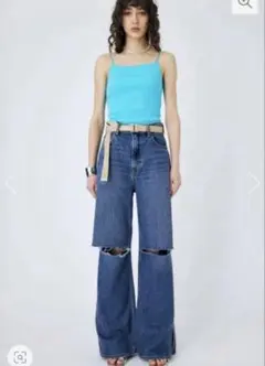 Moussy 【KNEE SLIT LOOSE STRAIGHT】のサムネイル