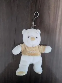 くまのプーさん ストラップ ホワイト・ゴールド