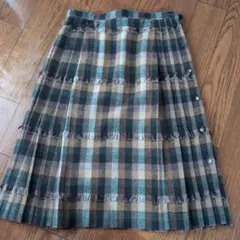 チェック柄プリーツスカート Мサイズ
