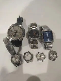 ソーラー時計　手巻時計まとめ　7本　SEIKO　TISSOT　CASIOジャンク