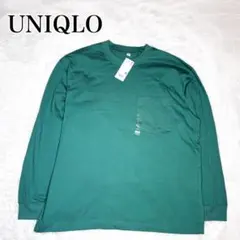 新品 タグ付 ユニクロU クルーネックT 長袖 黒 XL ロンT 完売サイズ