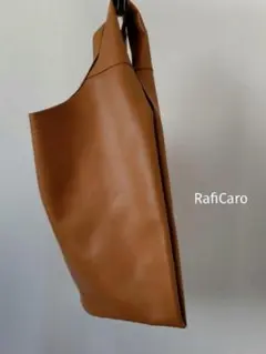 RafiCaro レザー マルシェバッグ トートバッグ 大容量 軽量