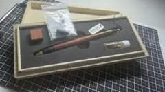 野原工芸 Orii 斑紋黒染 限定金具 ハカランダ 伊勢丹限定 シャーペン 最終価格 伊勢丹限定 野原工芸斑紋黒染 限定金具 ハカランダ 伊勢丹