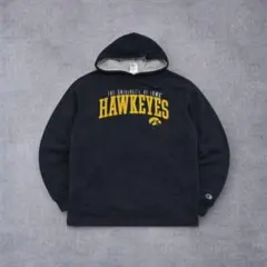 Champion スウェット パーカー カレッジロゴ刺繍 IOWAプルオーバーL