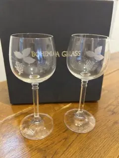 未使用 BOHEMIA GLASS ワイングラス 2個セット
