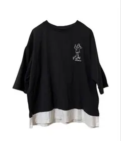 プリントTシャツ ブラック　M