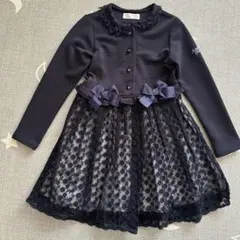 メゾピアノ フォーマルワンピース　ネイビー　紺色　120