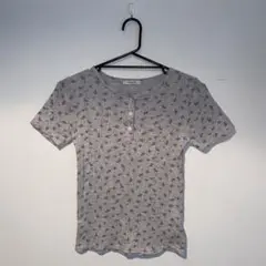 フリークスストア ヘンリーネック花柄Tシャツ