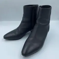 極美品⭐︎DIANA ダイアナ ショートブーツ サイドジップ レザー 黒 23.5