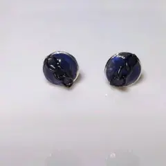 【139】青のピアス 　　　ハンドメイド