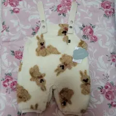 フタフタ フタうさ サロペット オーバーオール 新品未使用 もこもこ 70