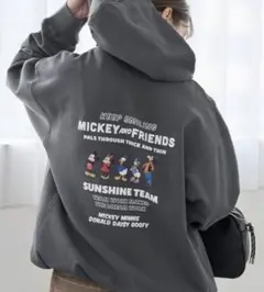 coen ディズニー別注裏毛ハーフジップフーディー