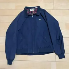 IZOD LACOSTE ハリントンジャケット L 紺 タータン裏地 90sのサムネイル