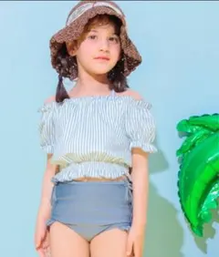BREEZE(ブリーズ) 水着 「UVカット」オフショルセパレート水着 キッズ