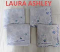 【LAURA ASHLEY】タオルハンカチ まとめ売り 4枚セットのサムネイル