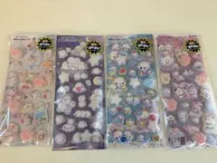 ピカプニシール　あわわちゃん　もちぱん　しまえなが　もぐにゃん　４枚セット