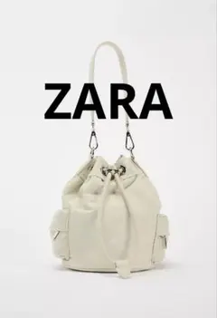 ZARA テクニカルファブリックミニバケットバッグのサムネイル