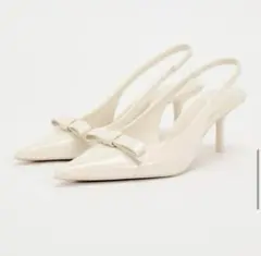 ZARA 36 23cm リボンエナメルフィニッシュ ヒール