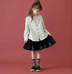 Paul Smith JUNIOR 裾ロゴジャガードニットプリーツスカート