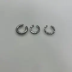 メタル製イヤーカフ 3点セット シルバー
