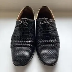 Marelli メッシュレザー ドレスシューズ ブラック　25EEのサムネイル