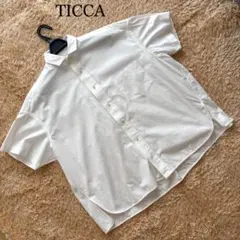 TICCA 半袖スクエアビッグシャツ 白 コットン 日本製 オーバーサイズのサムネイル