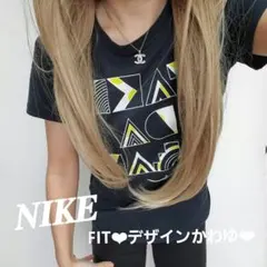 A11876 NIKE❤︎DRI-FIT デザインかわい美品半袖tシャツ