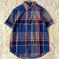 【美品✨】ラルフローレン BD 半袖シャツ マドラスチェック柄 赤 青 Sのサムネイル