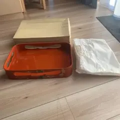 会津ぬり　新品未使用　漆器製オレンジトレイ 花・松模様の縁起もの 箱付き