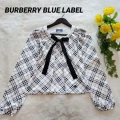 バーバリー　ノバチェック　ボウタイブラウス　カットソー　長袖　38