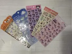 ぷくっとシール 5種セット キティ マイメロ シナモン クロミ 喫茶レトロ