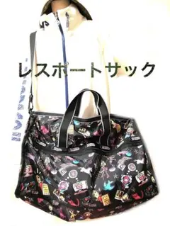 MUスポーツ ミエコウエサコ ゴルフ用 ボストンバッグ ブラック絵柄