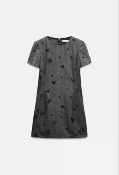 ZARA_エンブロイダリーミニワンピース