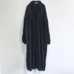 ETRE TOKYO 22SS コットンリネンボリュームワンピース ブラック