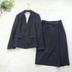 洗える✨ロペピクニック 360°ウルトラストレッチジャケット スカート 紺 38