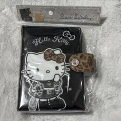 ハローキティ　シール帳　ヒョウ柄　ギャルキティー　ブラック　シールバインダー