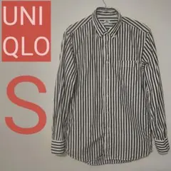 UNIQLO エクストラファインコットンブロードストライプシャツ brown S