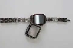 アップルウォッチバンドキラキラカバーセットAppleWatch ブラック40mm