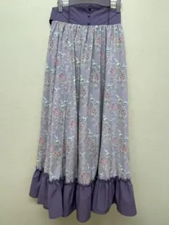 しまむら×クラロリくる実コラボ　ロングスカート紫