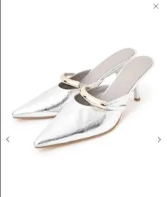 aimeine エメイン　ゴールドモチーフポインテッドミュール